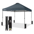 CROWN SHADES 10x10 Pop Up Canopy Patented Center Lock One Push Instant Outdoor Canopy Tent Grey