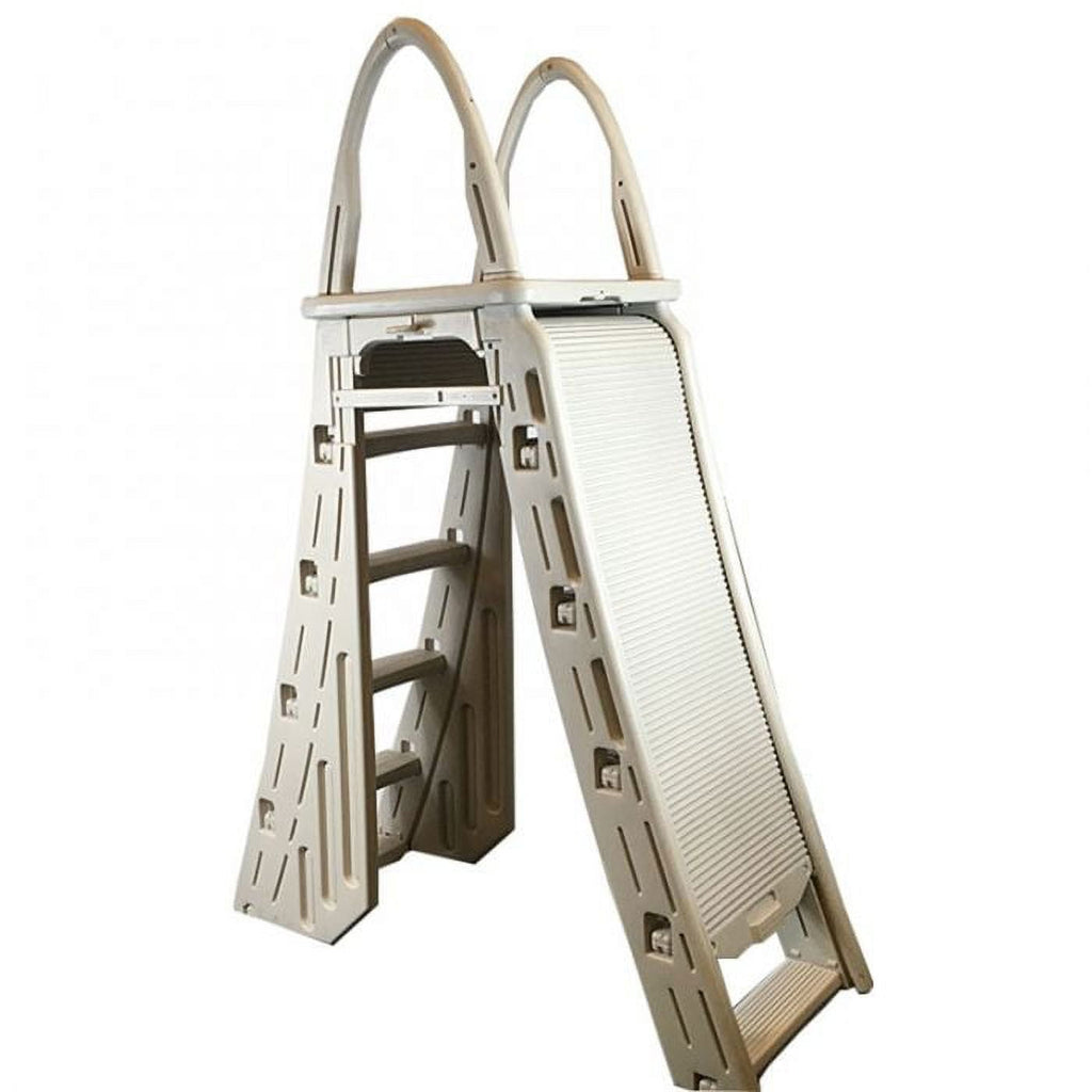 Confer Adjustable Above Ground A Frame Pool Ladder, Steel Plastic, 48-54, 300 lbs