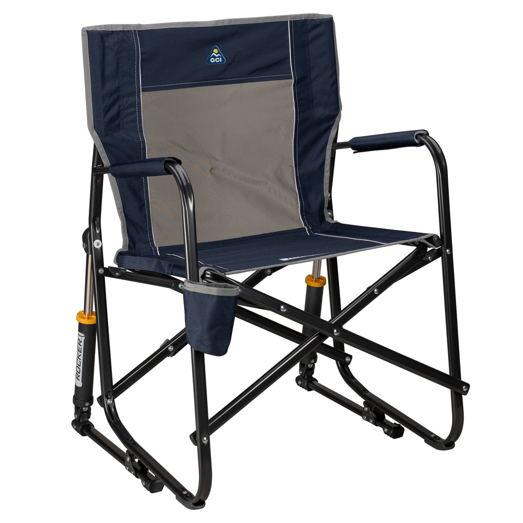 GCI Outdoor Freestyle Rocker Foldable Rocking Camping Chair, Black