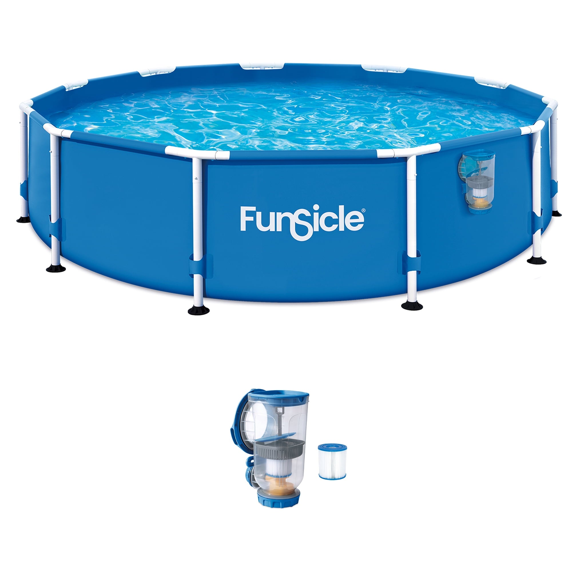 Funsicle 8' x 30 Outdoor Activity Round Frame Above Ground Swimming Pool Set
