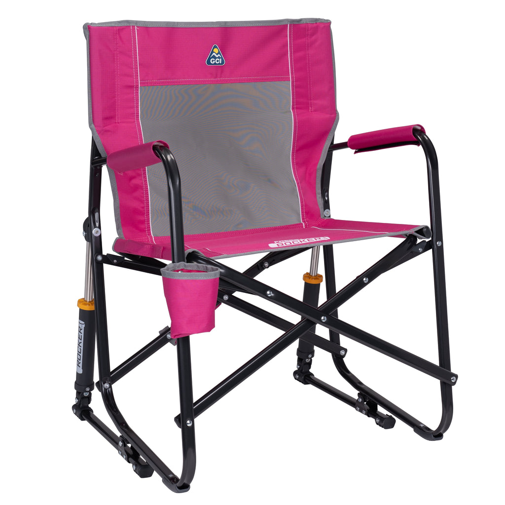GCI Outdoor Freestyle Rocker Foldable Rocking Camping Chair, Black