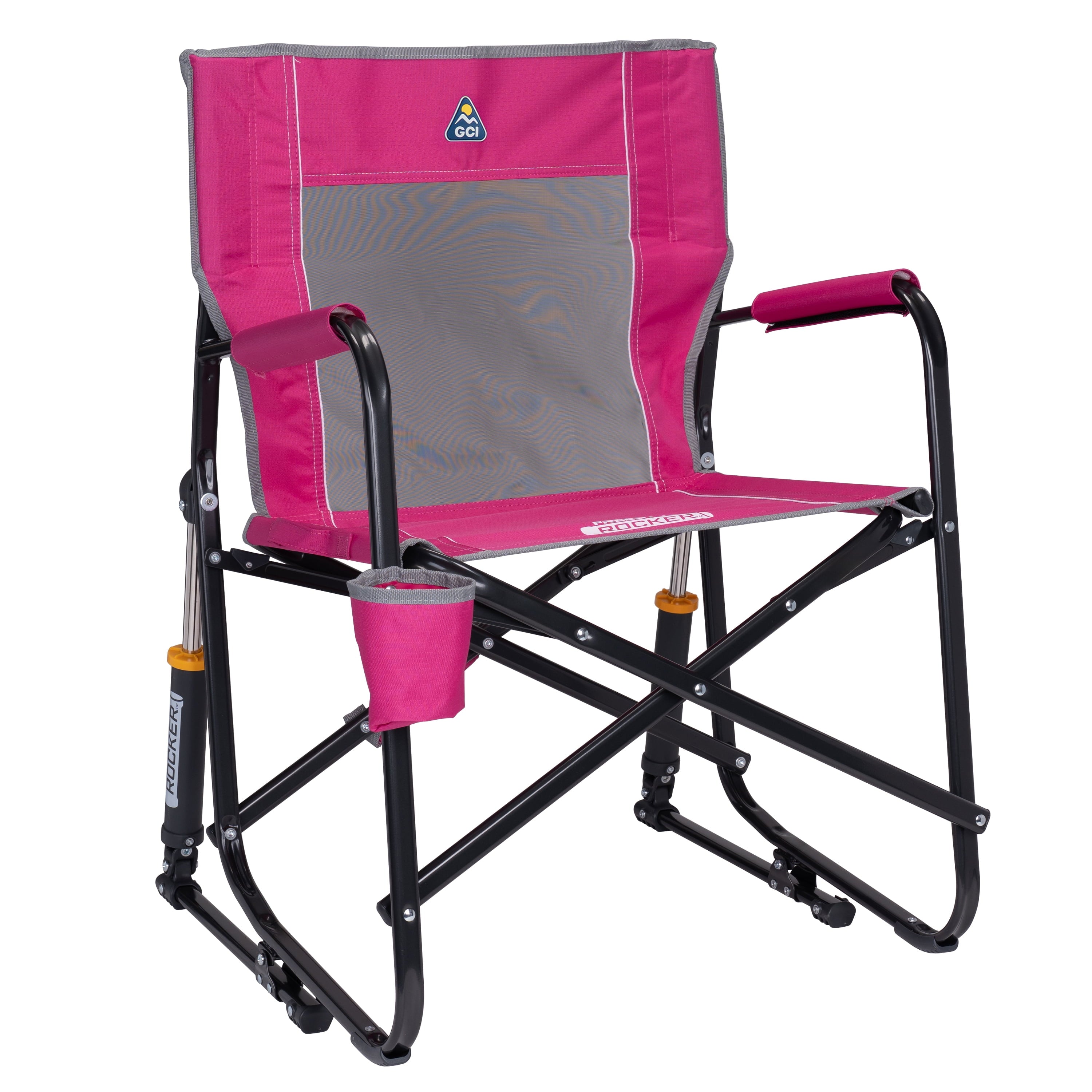GCI Outdoor Freestyle Rocker Foldable Rocking Camping Chair, Black