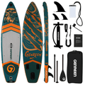 Genreen 11ft Inflatable Stand up Paddle Board (SUP), All-Around Fishing Paddle Board Full Kit for Youth & Adults