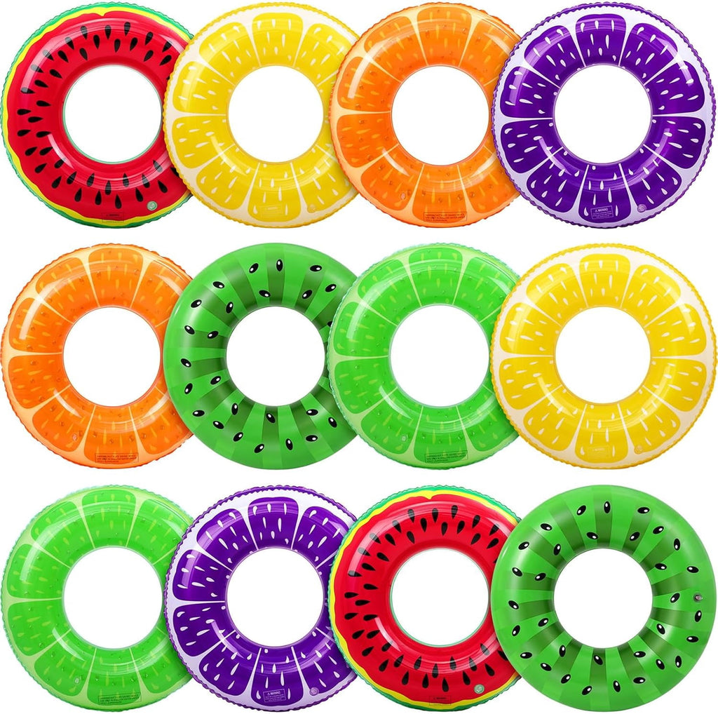 Inflatable Pool Tubes for Adults 30 inch Swim Pool Floats Inflatable Floats Rings Swim Luau Party Colorful Swimming Ring Hawaii Summer Beach Toys for Swimming Party