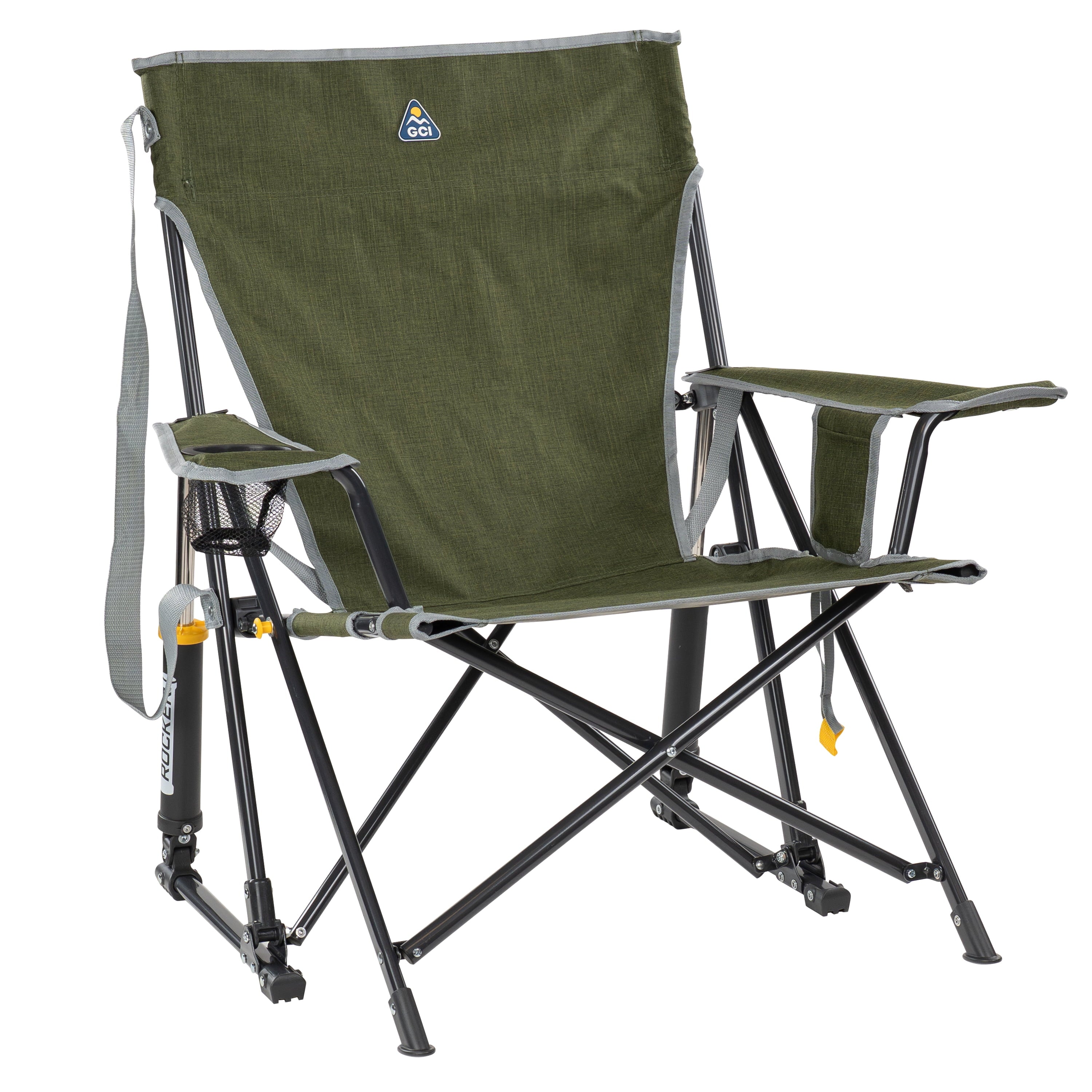 GCI Outdoor Kickback Rocker Low Profile Rocking Camp Chair, Summer Floral