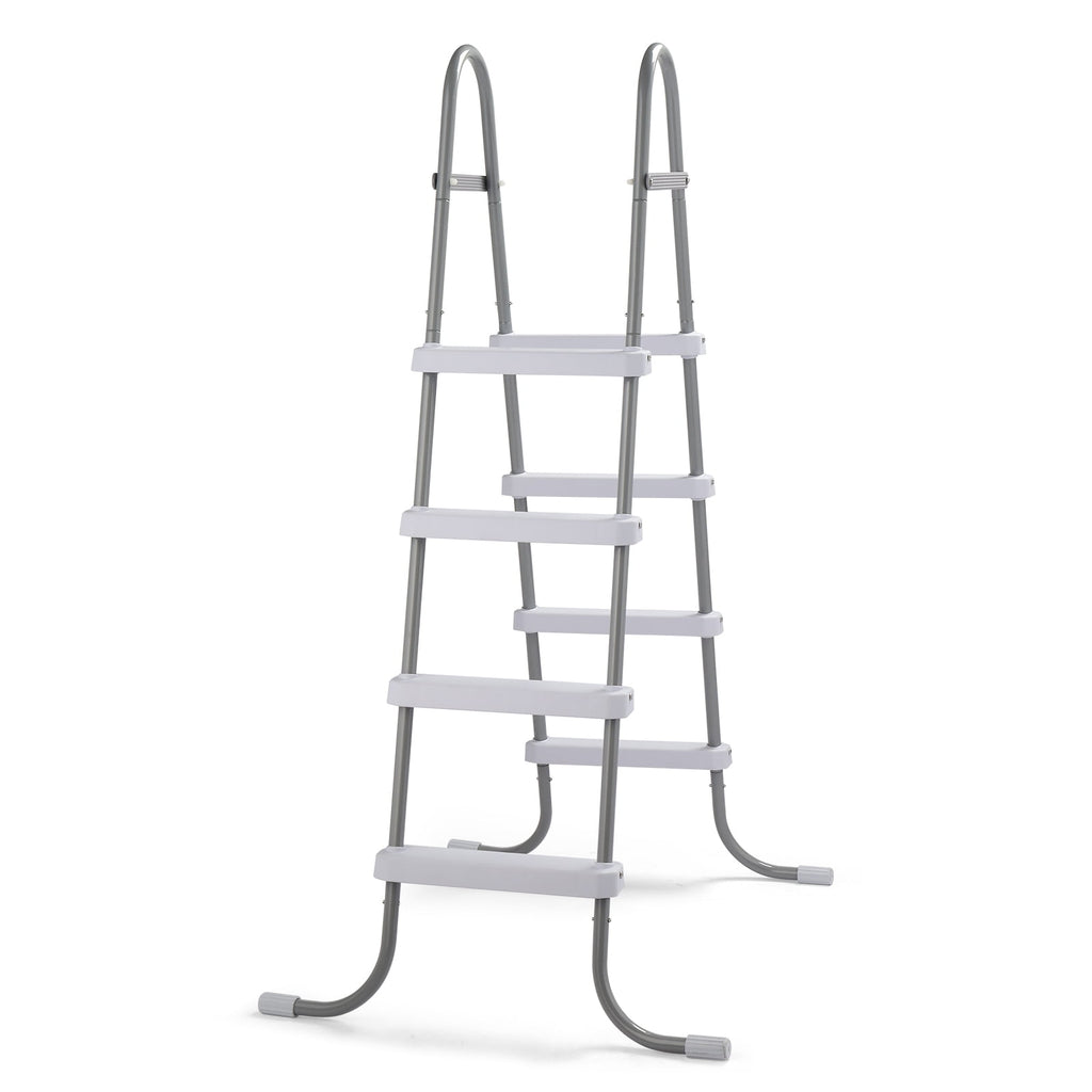 Ktaxon 52 4Step Steel Frame Above Ground Swimming Pool Ladder,Heavy Duty Double Sided Removable Pool Steps with Ladder Escape