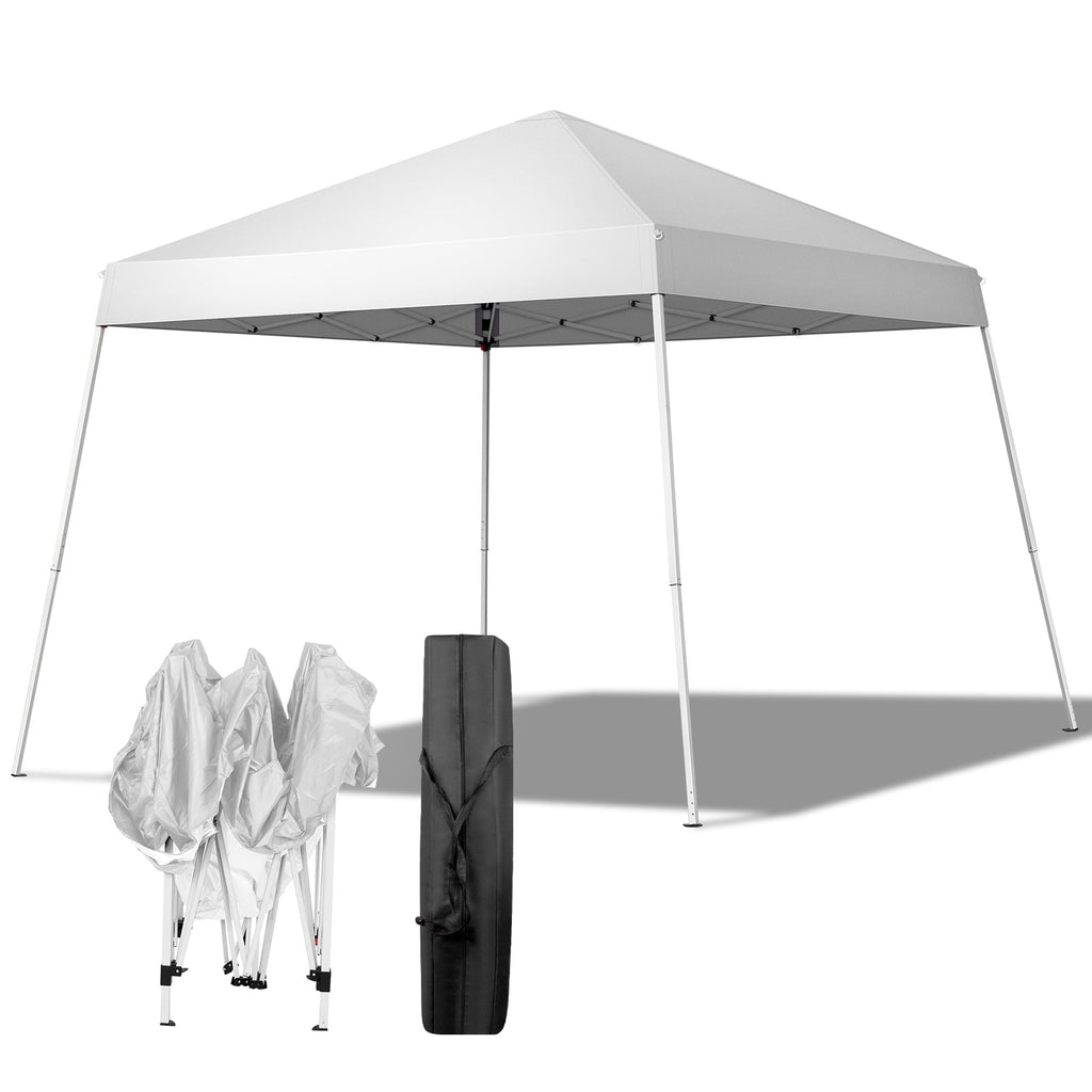 Ktaxon 10ft x 10ft Ez Pop Up Canopy Tent,Outdoor Sun Shade Shelter,Beach Tent,Outdoor Gazebo for Party Wedding Camping BBQ Events,Blue