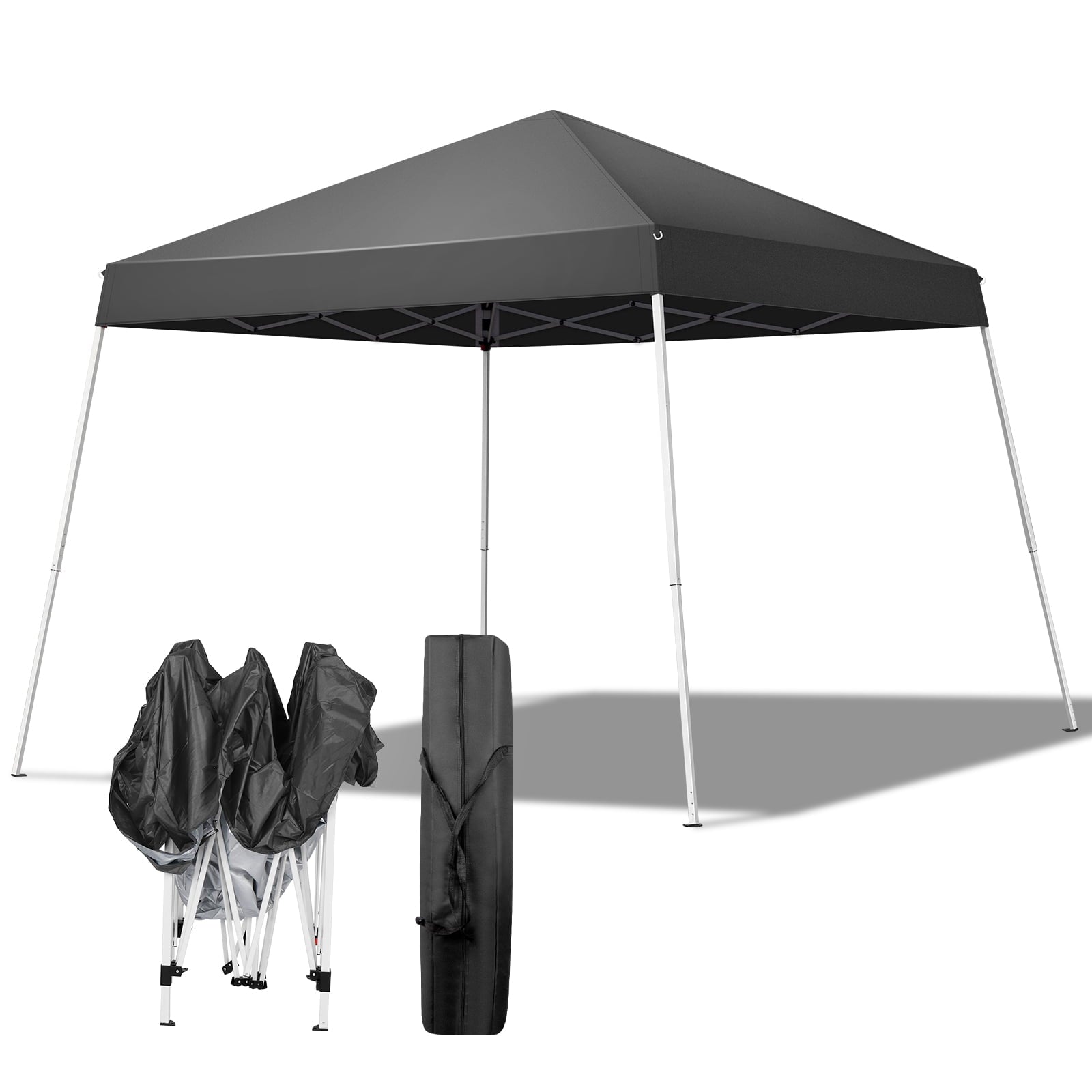Ktaxon 10ft x 10ft Ez Pop Up Canopy Tent,Outdoor Sun Shade Shelter,Beach Tent,Outdoor Gazebo for Party Wedding Camping BBQ Events,Blue