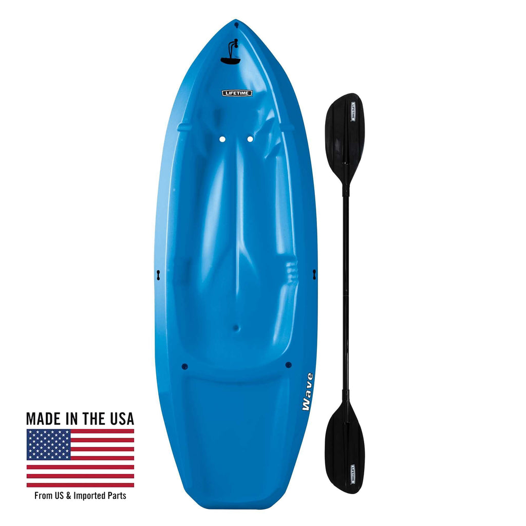 Lifetime Wave 6 ft Youth Sit-On-Top Kayak with Paddle, Fire Red (91401)