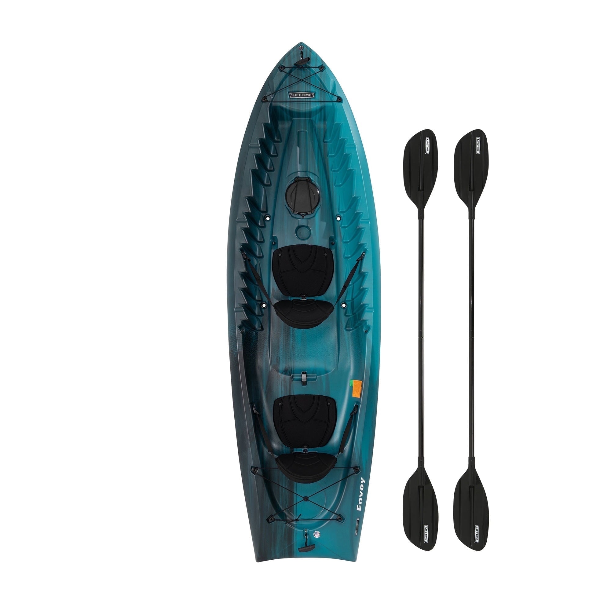 Lifetime Envoy 10.5 ft Sit-On-Top Tandem Kayak with Paddles, Sky Fusion (91192)