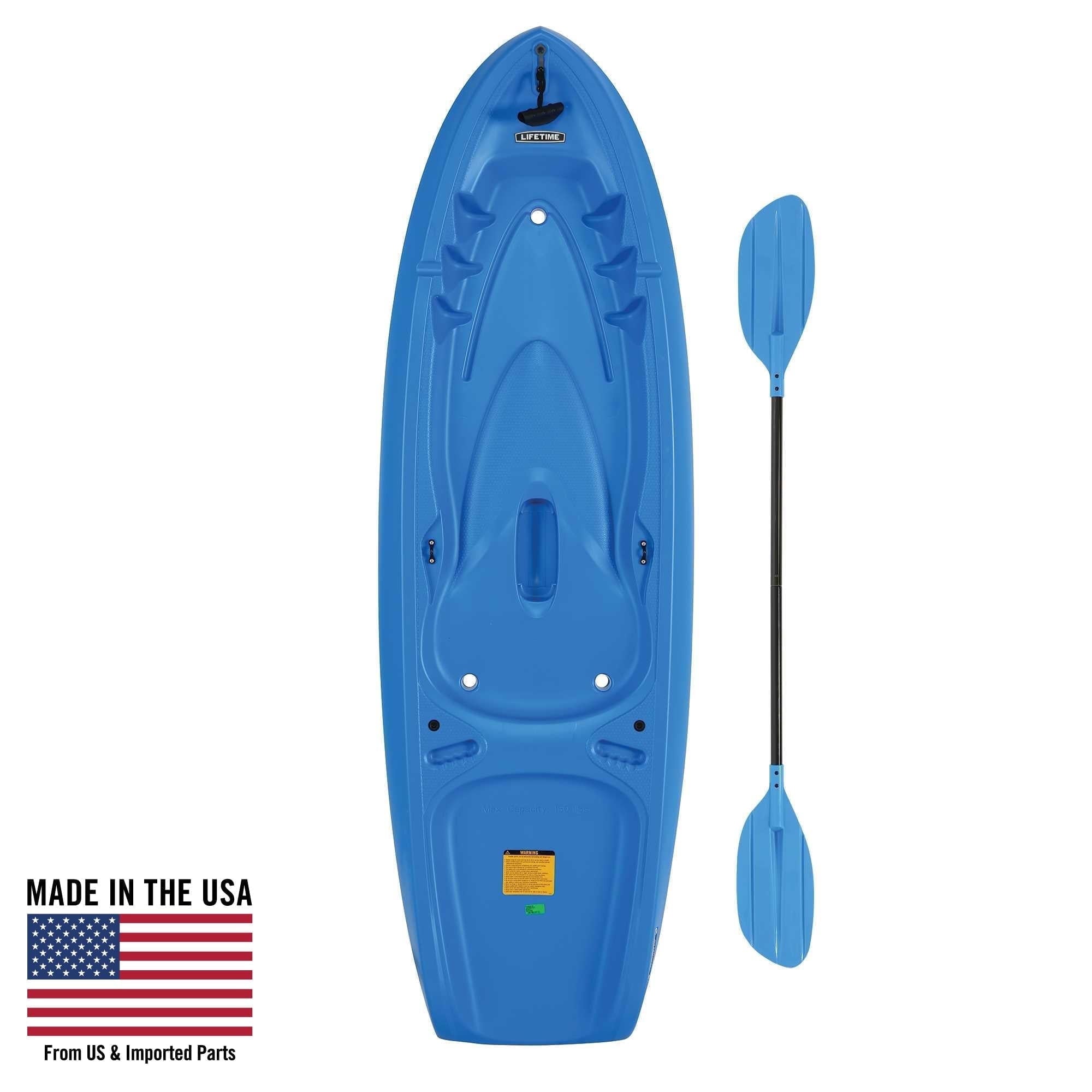 Lifetime Recruit 6.5 ft Youth Sit-On-Top Kayak with Paddle, Lime Green (90765)