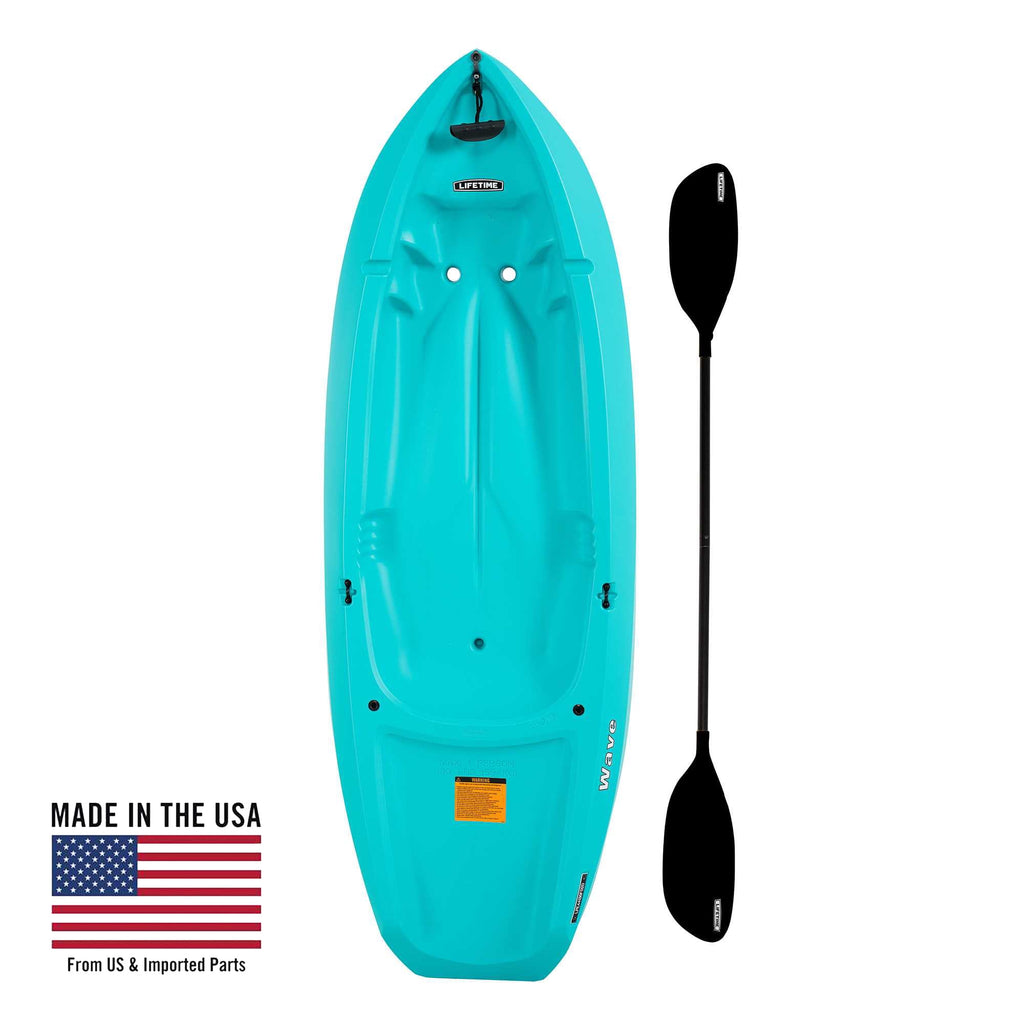 Lifetime Wave 6 ft Youth Sit-On-Top Kayak with Paddle, Fire Red (91401)