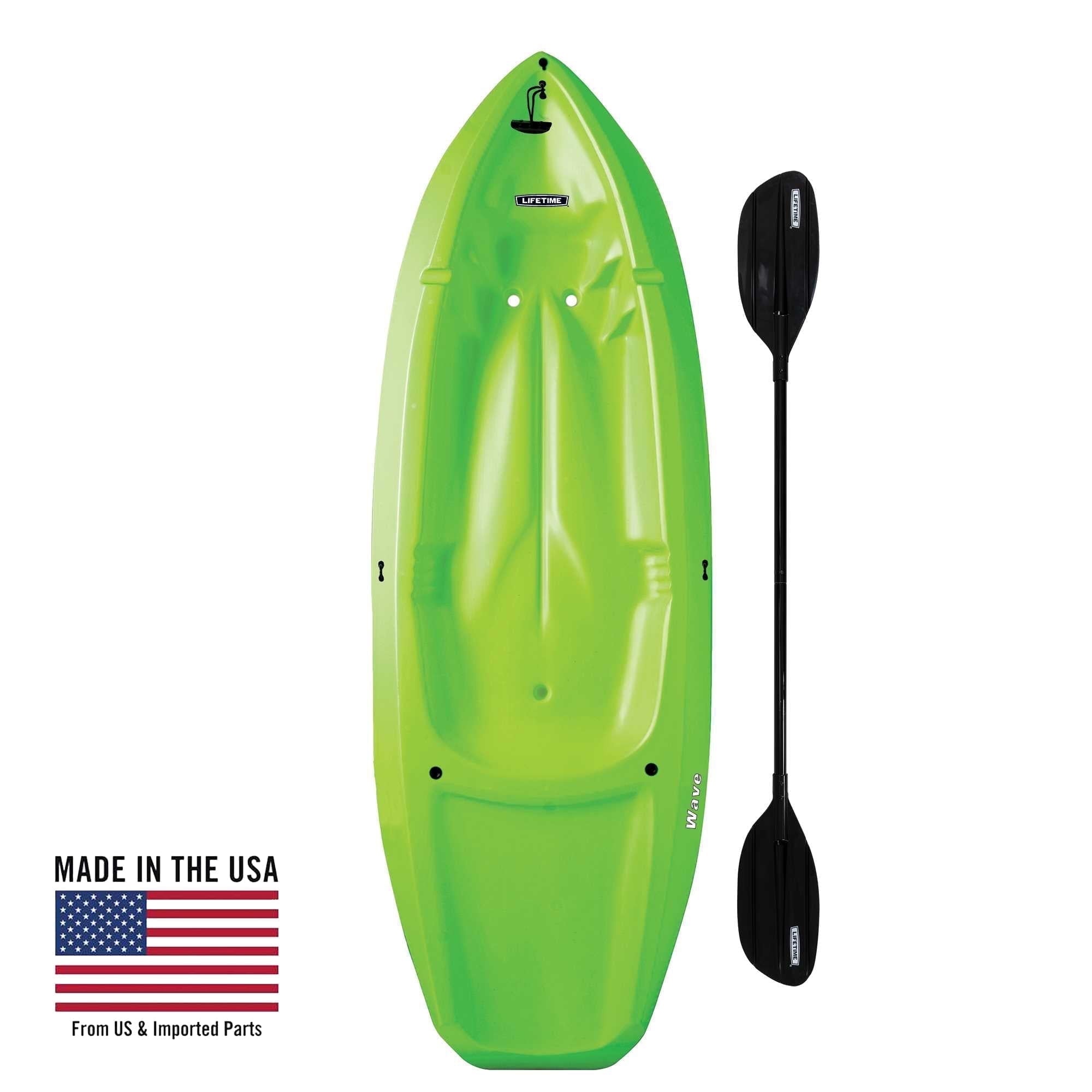 Lifetime Wave 6 ft Youth Sit-On-Top Kayak with Paddle, Fire Red (91401)