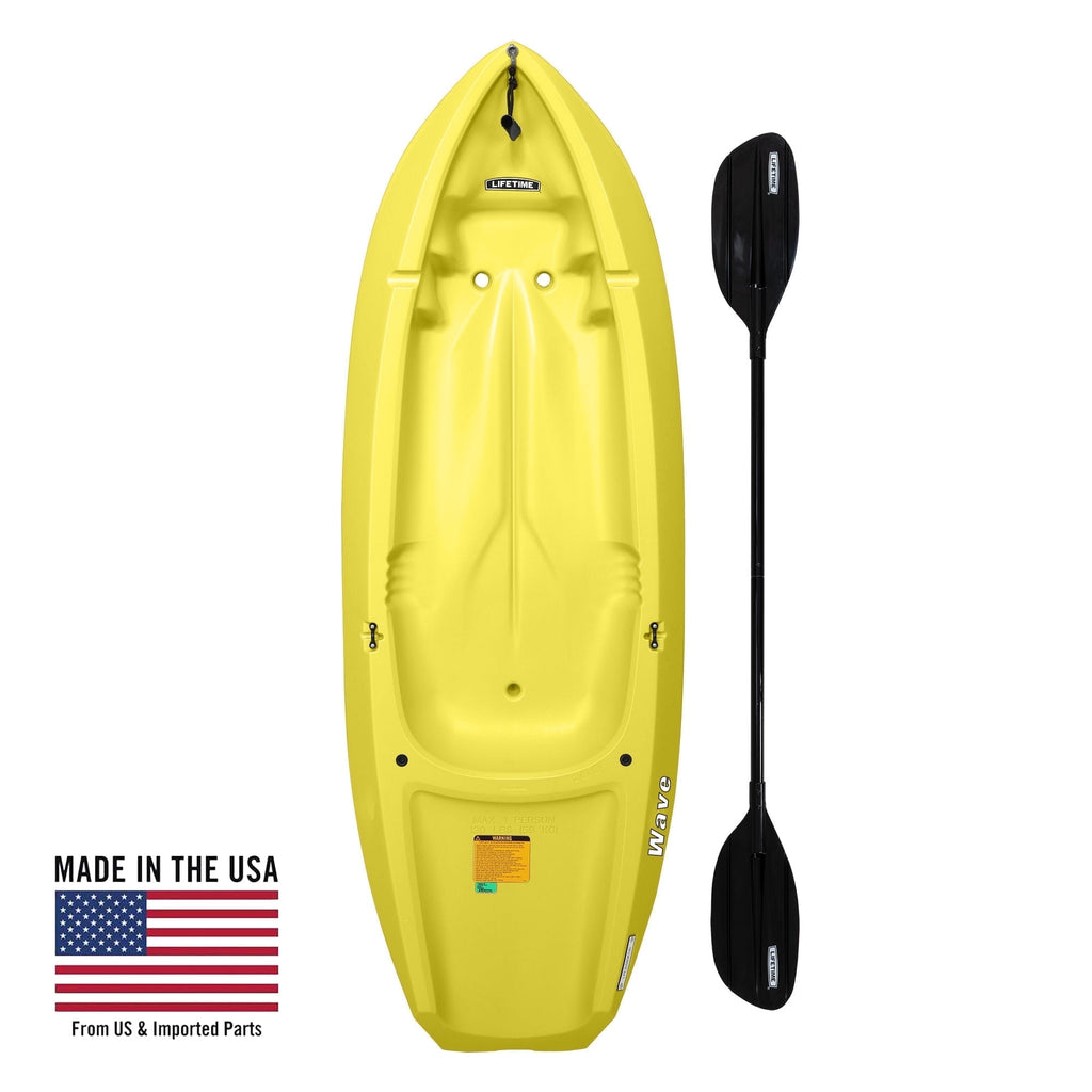Lifetime Wave 6 ft Youth Sit-On-Top Kayak with Paddle, Fire Red (91401)
