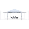 MASTERCANOPY 10 x 10ft Pop-up Canopy Tent with 2 Detachable Side Shades, White
