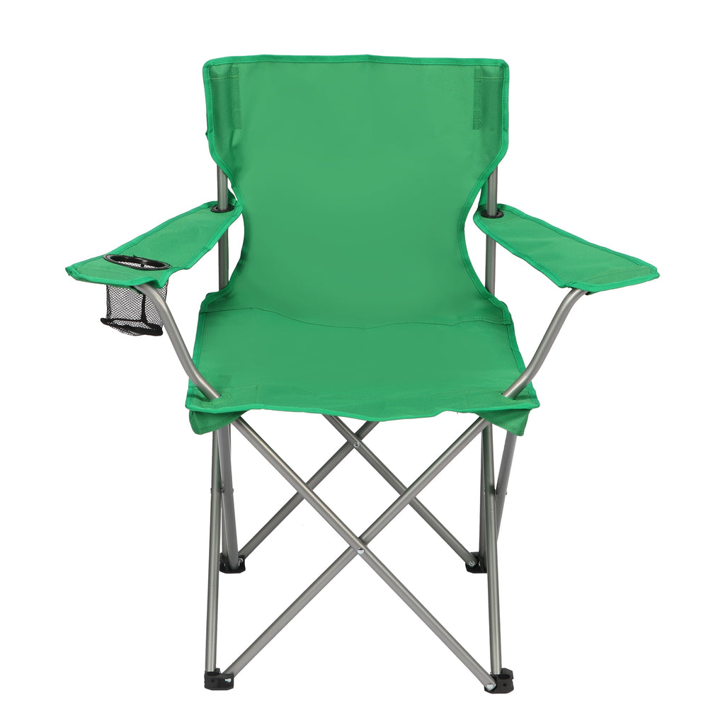 Ozark Trail Quad Folding Camp Chair with Cup Holder, Black