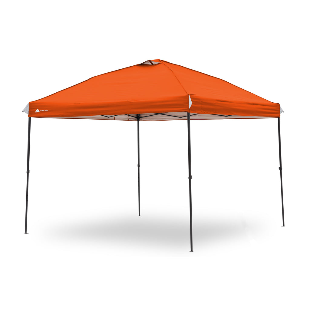 Ozark Trail 10x10 Instant Pop Up Canopy Tent with Simple Push Setup – Straight Leg Pop-Up Tent for Tailgating, Camping & Events, Gold