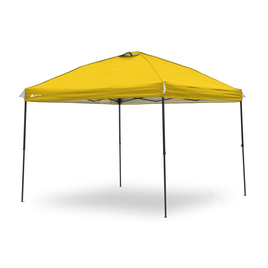Ozark Trail 10x10 Instant Pop Up Canopy Tent with Simple Push Setup – Straight Leg Pop-Up Tent for Tailgating, Camping & Events, Gold