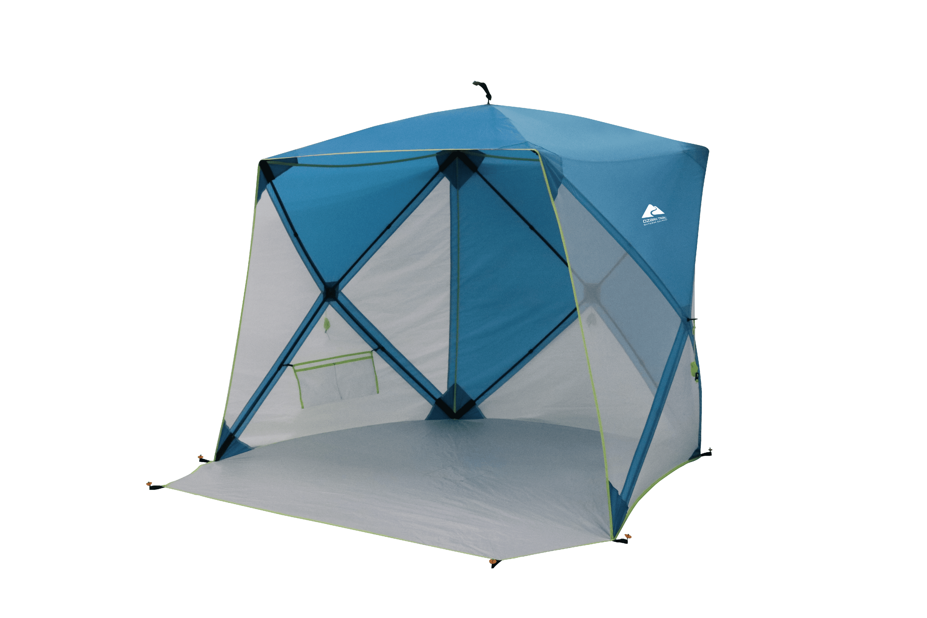 Ozark Trail 82 x 70 Pop Up Beach Shelter, with UPF50+ Protection, Blue