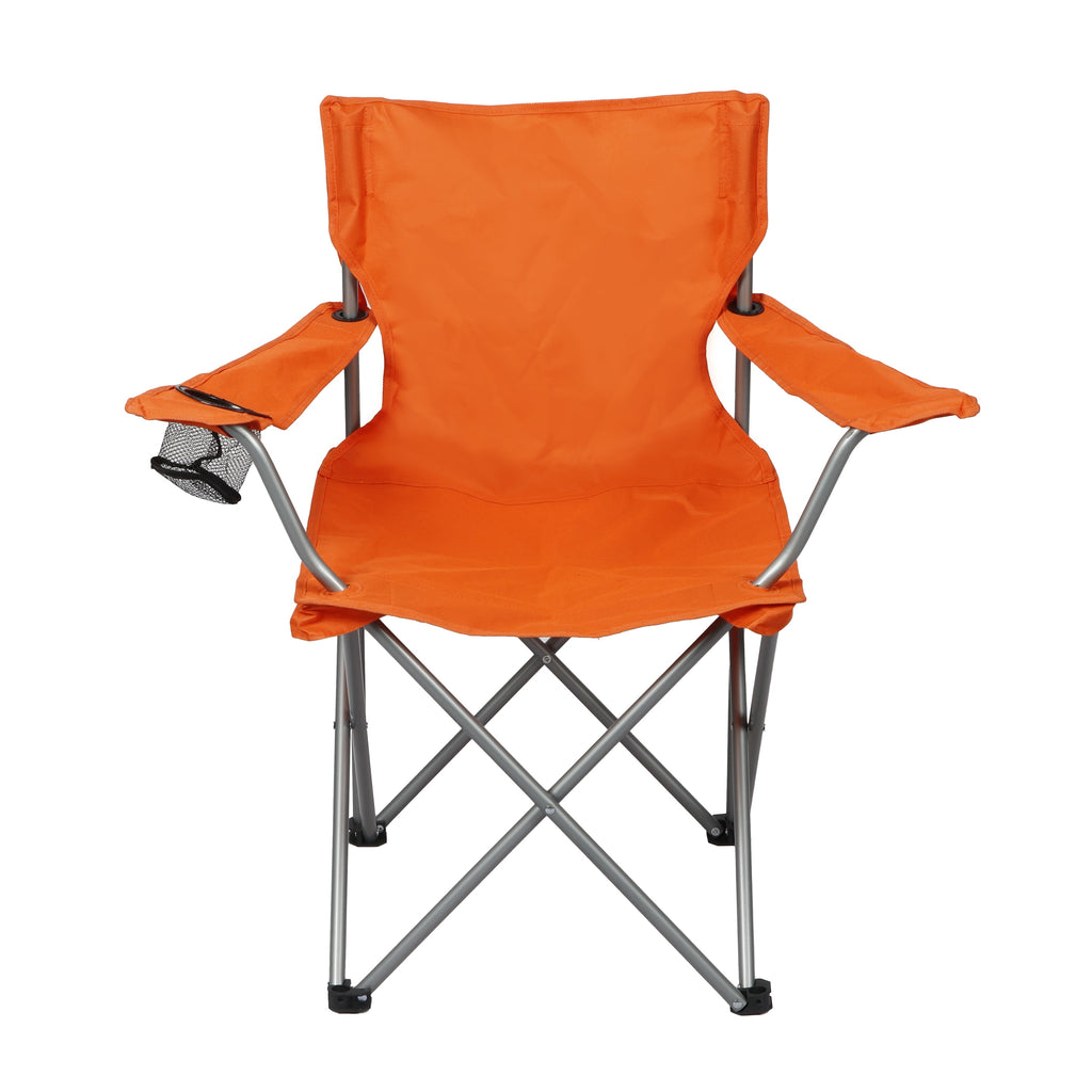Ozark Trail Quad Folding Camp Chair with Cup Holder, Black