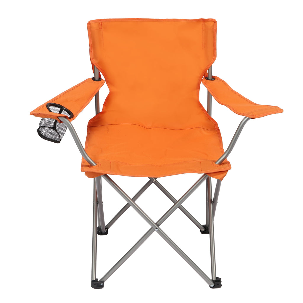 Ozark Trail Quad Folding Camp Chair with Cup Holder, Black
