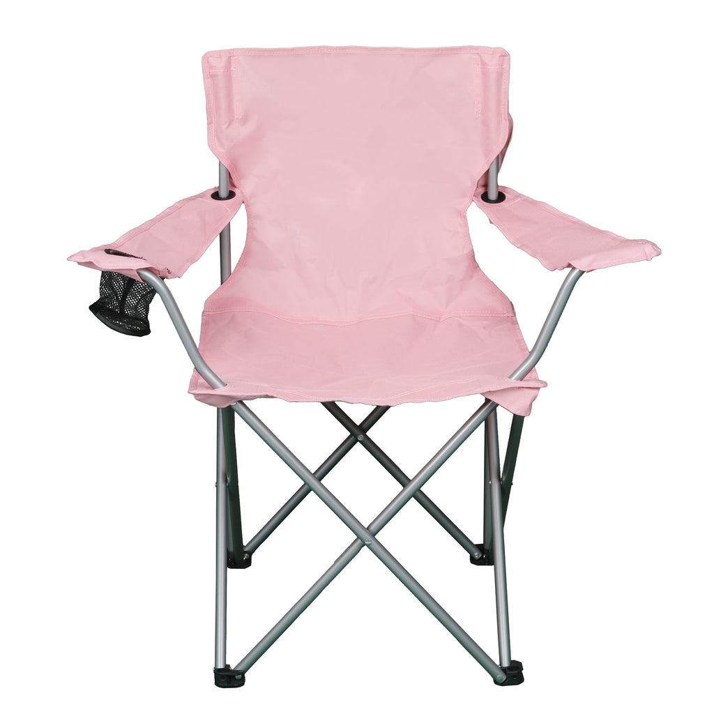 Ozark Trail Quad Folding Camp Chair with Cup Holder, Black