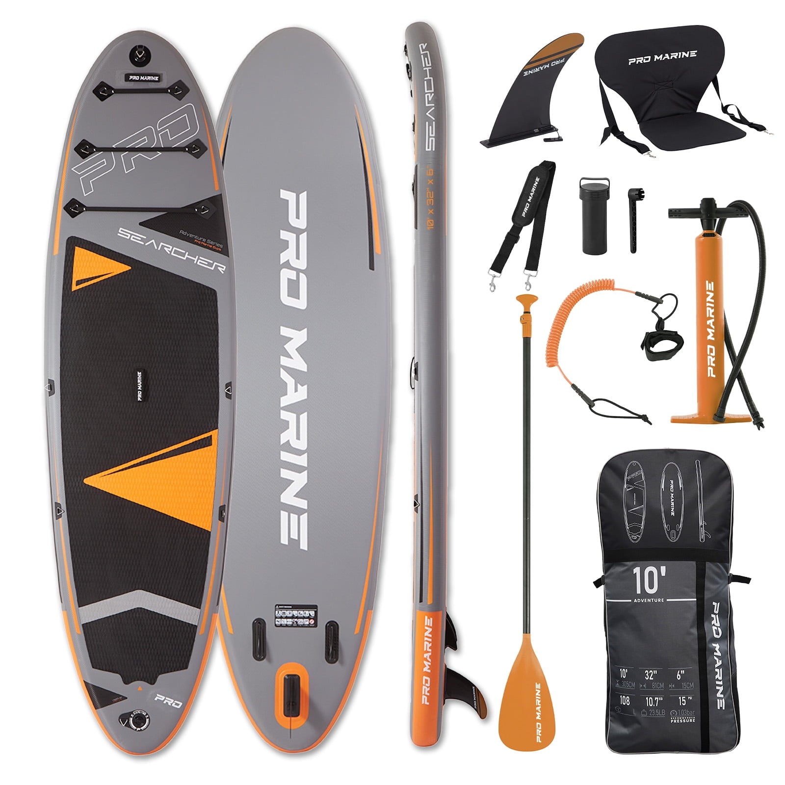 PROMARINE 10' Inflatable Stand up Paddle Boards  Adjustable Paddle SUP Carry Bag & Fast Pumping for Youth & Adults
