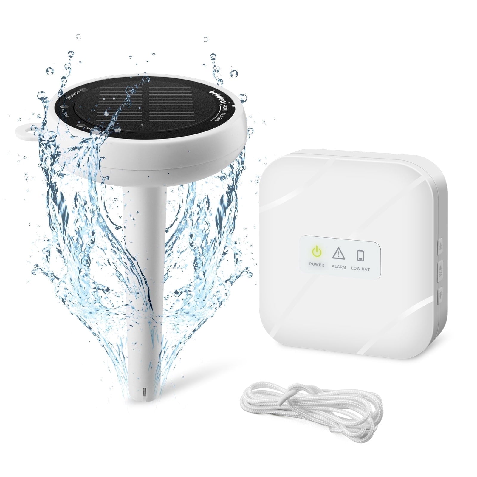 Pool Alarm, Briidea Solar Wave Pool Alarm, Summer Pool Safety, Indoor/Outdoor Dual Alert, Adjustable Sensitivity