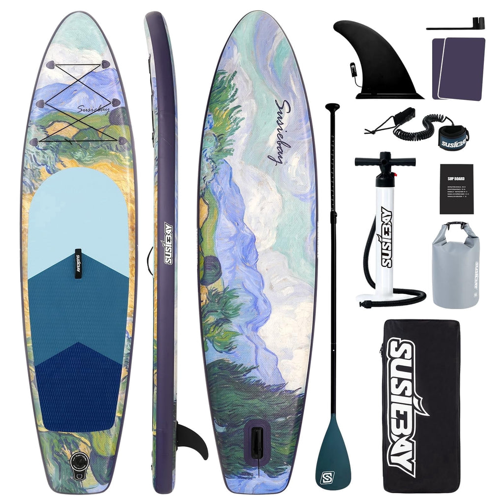 Rayocon Inflatable Paddle Board for Adults, 10'6 Stand Up Paddle Board, Wide Stable Touring SUP with Pump and Dry Bag