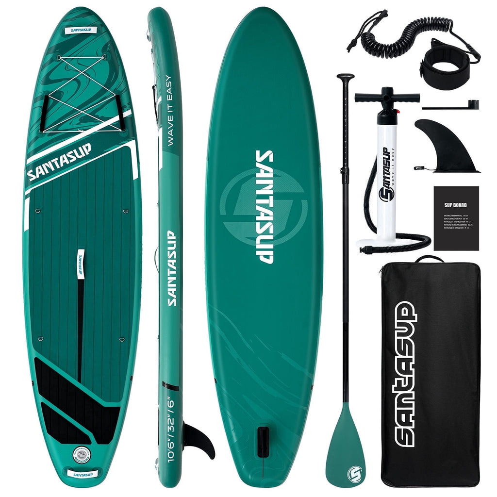 Santasup Blow Up Paddle Board Inflatable Paddle Board For Adults, 10ft Stand Up Paddleboard, Sup Board With Sup Accessories, Non-Slip Deck, Adjustable Paddle, Travel Backpack Wide Stance Pink