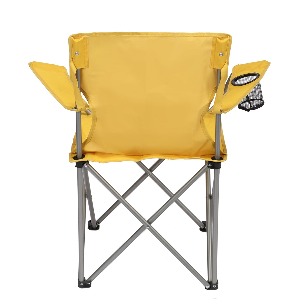 Ozark Trail Quad Folding Camp Chair with Cup Holder, Black