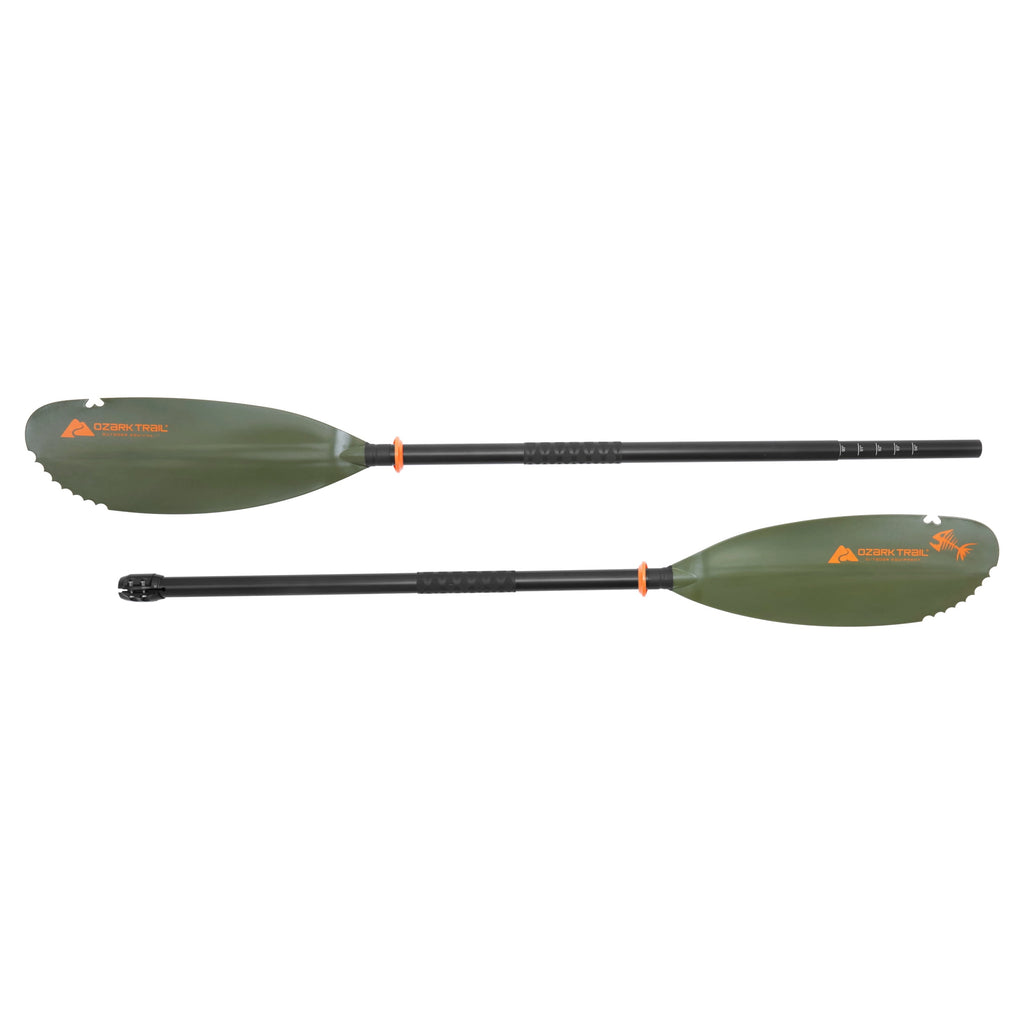 Ozark Trail Green Fiberglass and Aluminum Fishing Kayak Paddle, 94.5