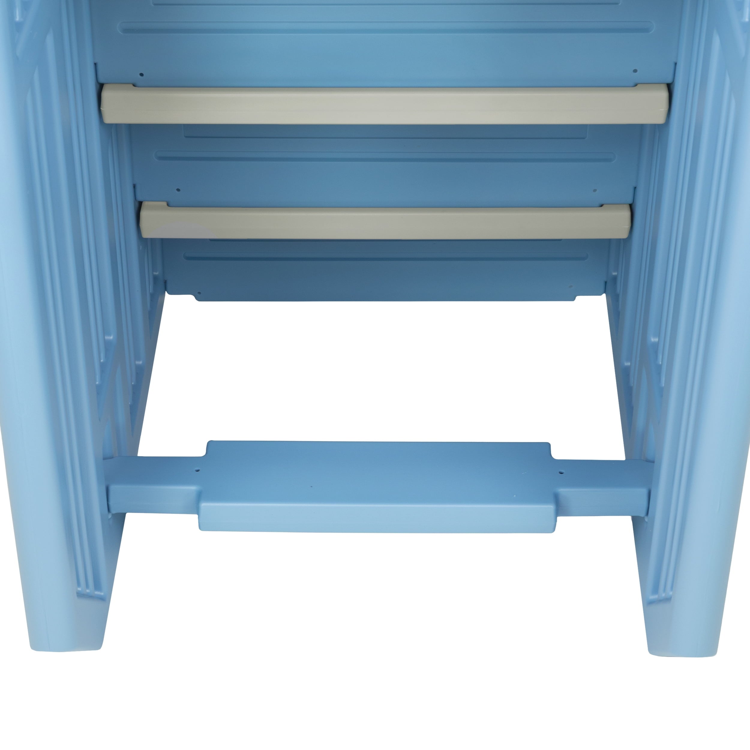 Aqua Select White Outside Flip-up Safety Ladder for Above Ground Pools 48-54H