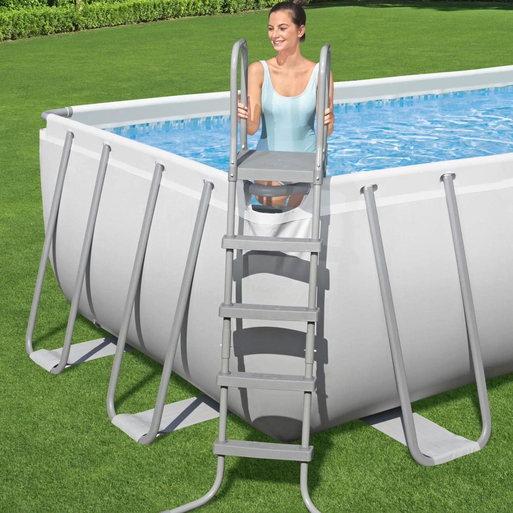 Bestway 18ft x 9ft x 4ft Rectangular Above Ground Swimming Pool Kit