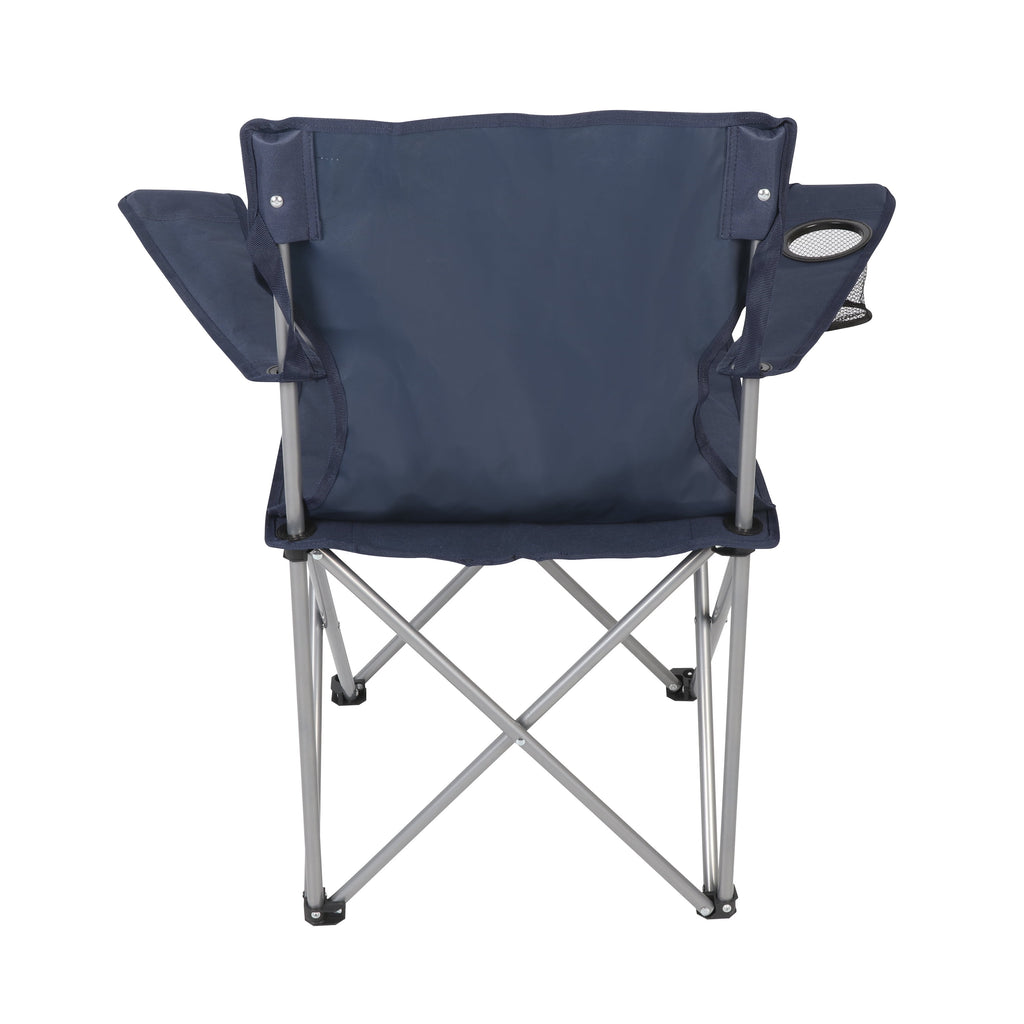 Ozark Trail Quad Folding Camp Chair with Cup Holder, Black