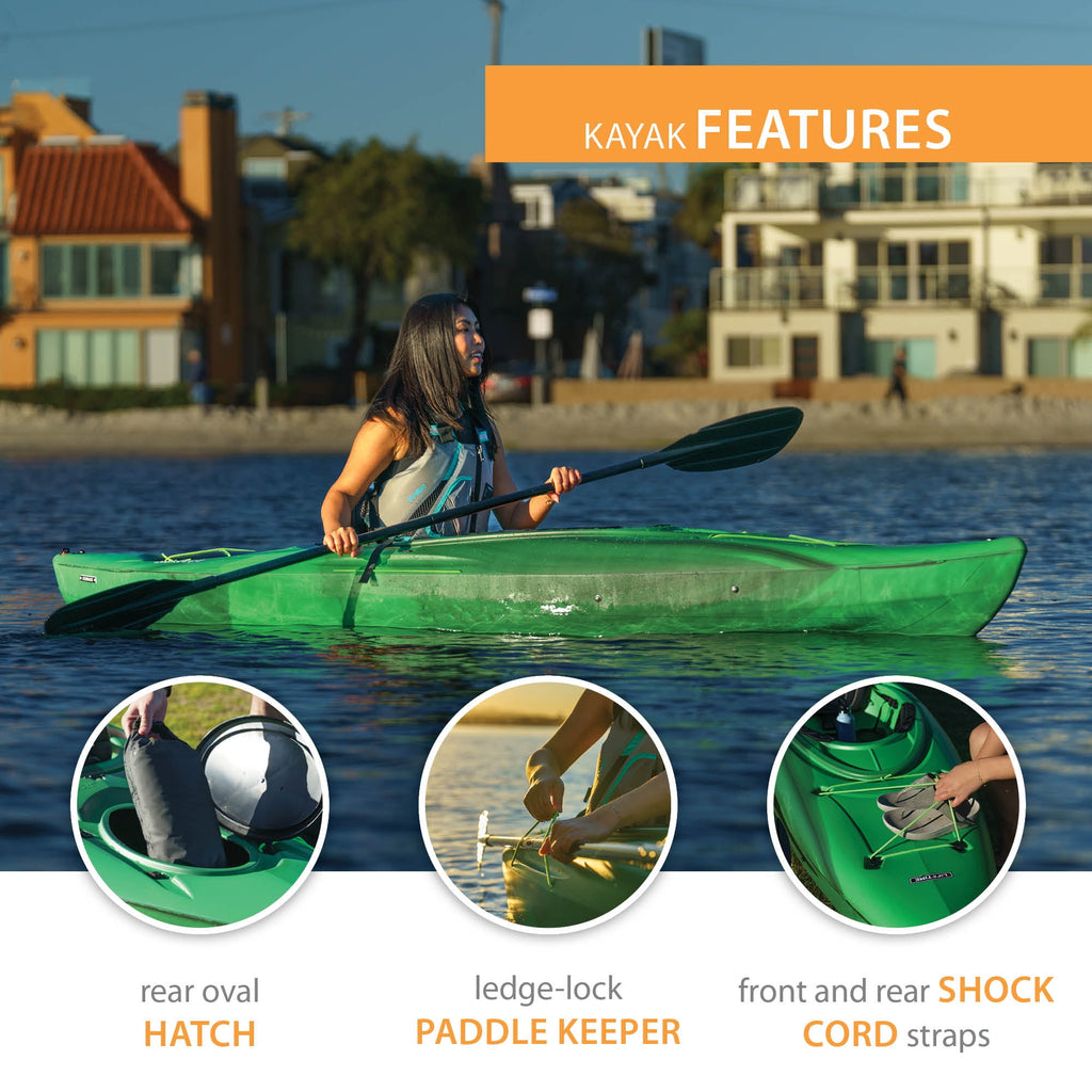 Lifetime Guster 10 ft Sit-Inside Kayak with Paddle, Emerald Fusion (91354)