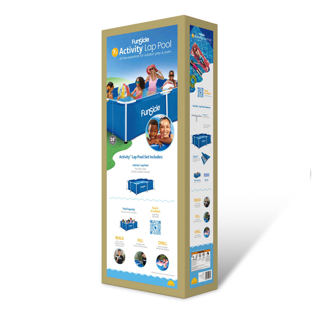 Funsicle Activity Lap 7' x 5' x 24 Family Above Ground Swimming Pool