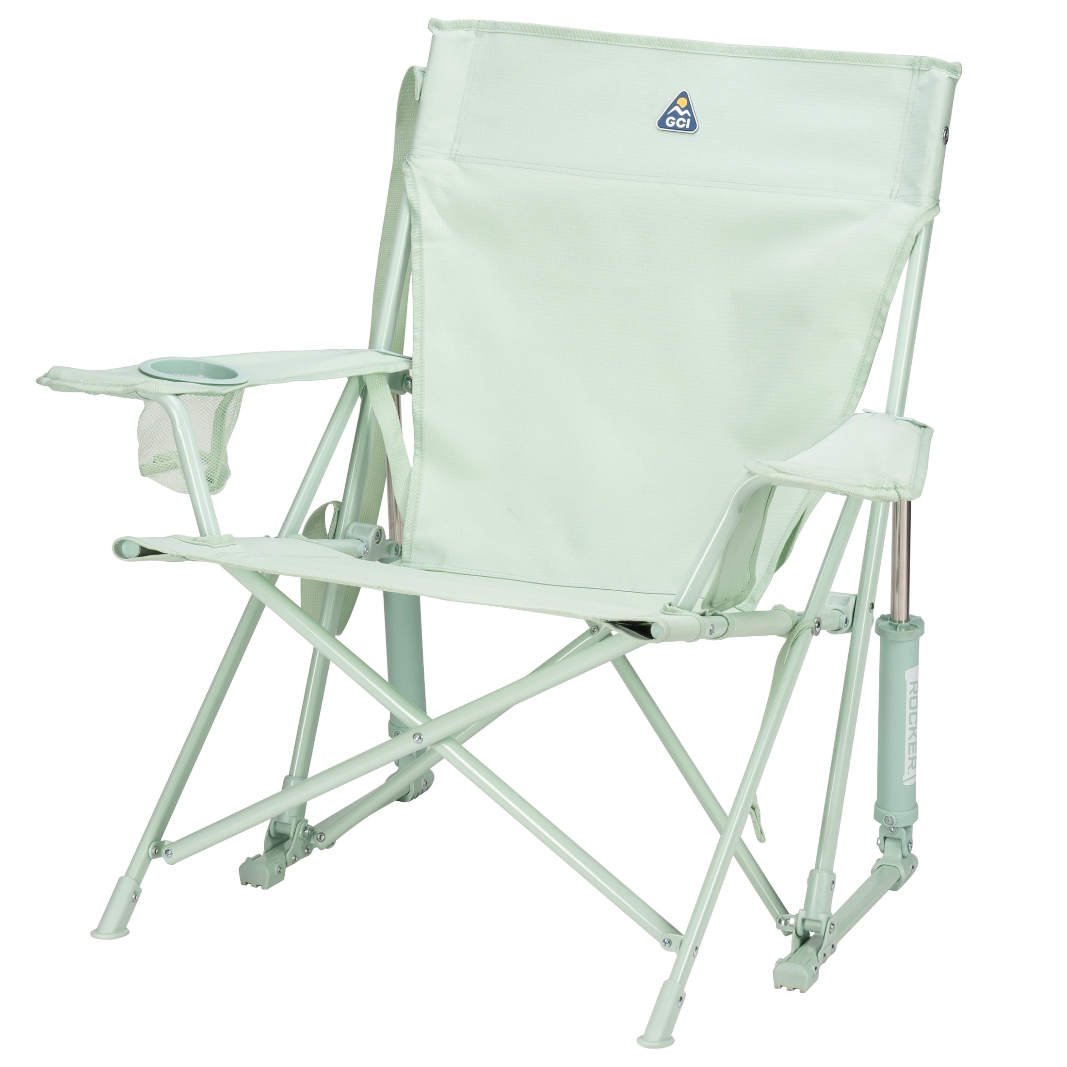GCI Outdoor Kickback Rocker Low Profile Rocking Camp Chair, Summer Floral