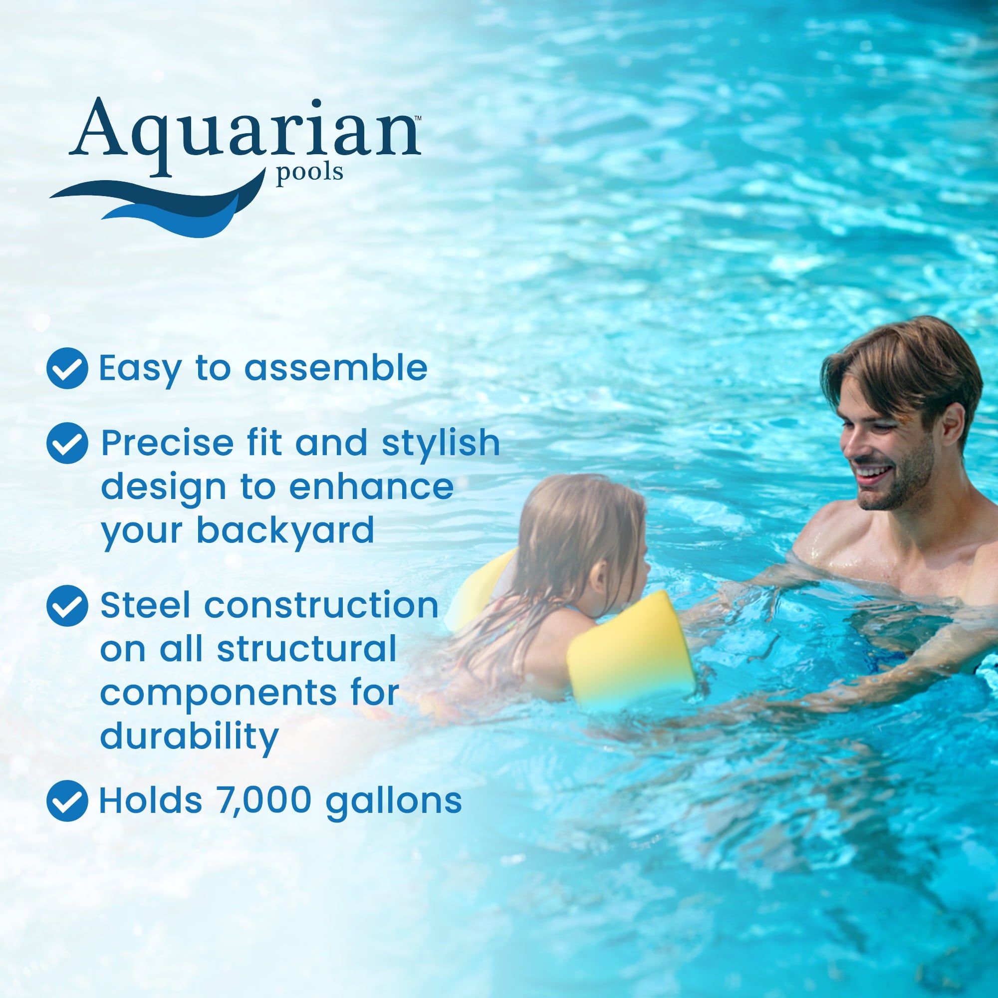 Aquarian Phoenix 18' x 52 Steel Frame DIY Family Size Above Ground Pool