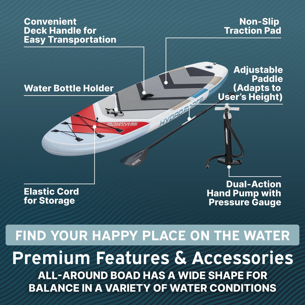 Hydro Force Solara Inflatable Stand-Up Paddleboard Set 10'