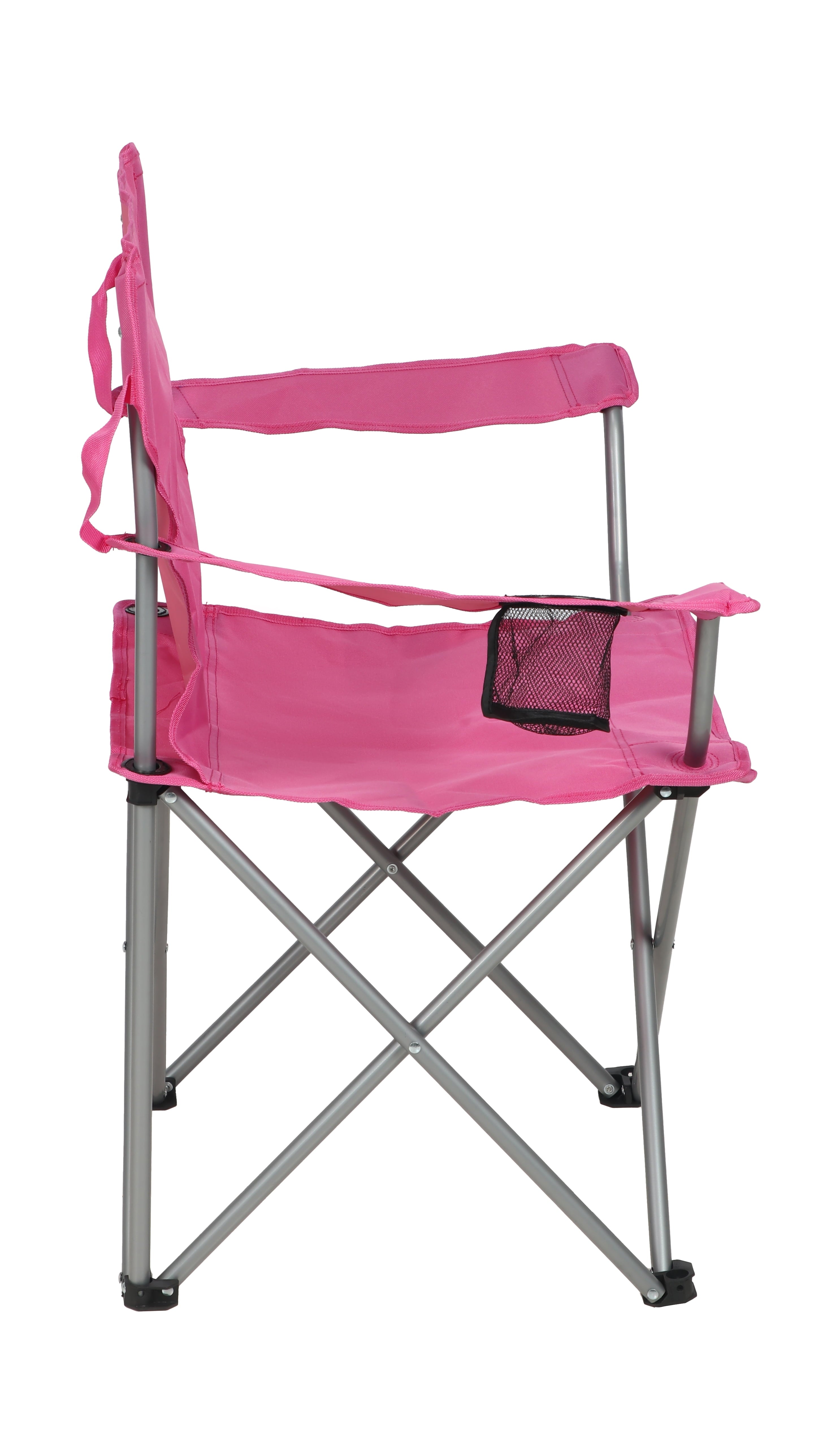 Ozark Trail Quad Folding Camp Chair with Cup Holder, Black