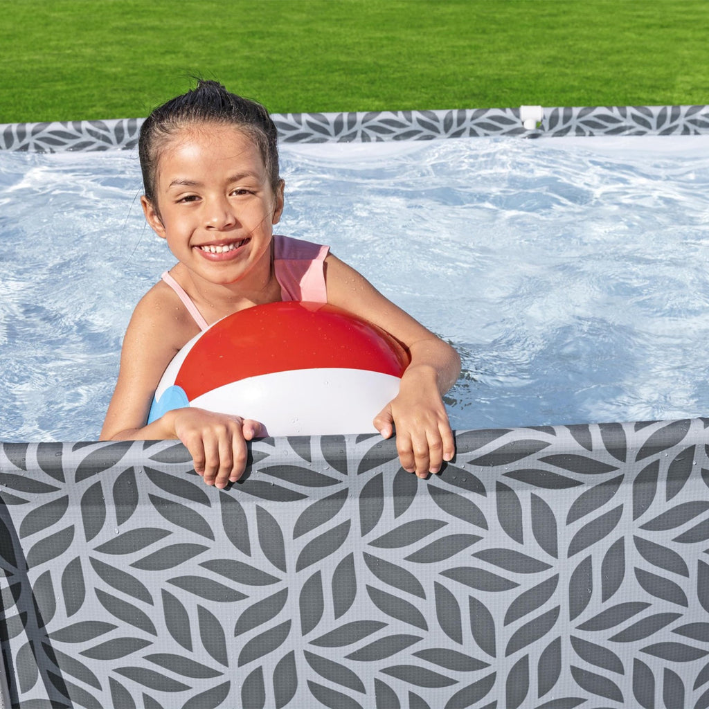 Bestway Steel Pro Rectangle Above Ground Pool Set, 12' x 6'7 x 26
