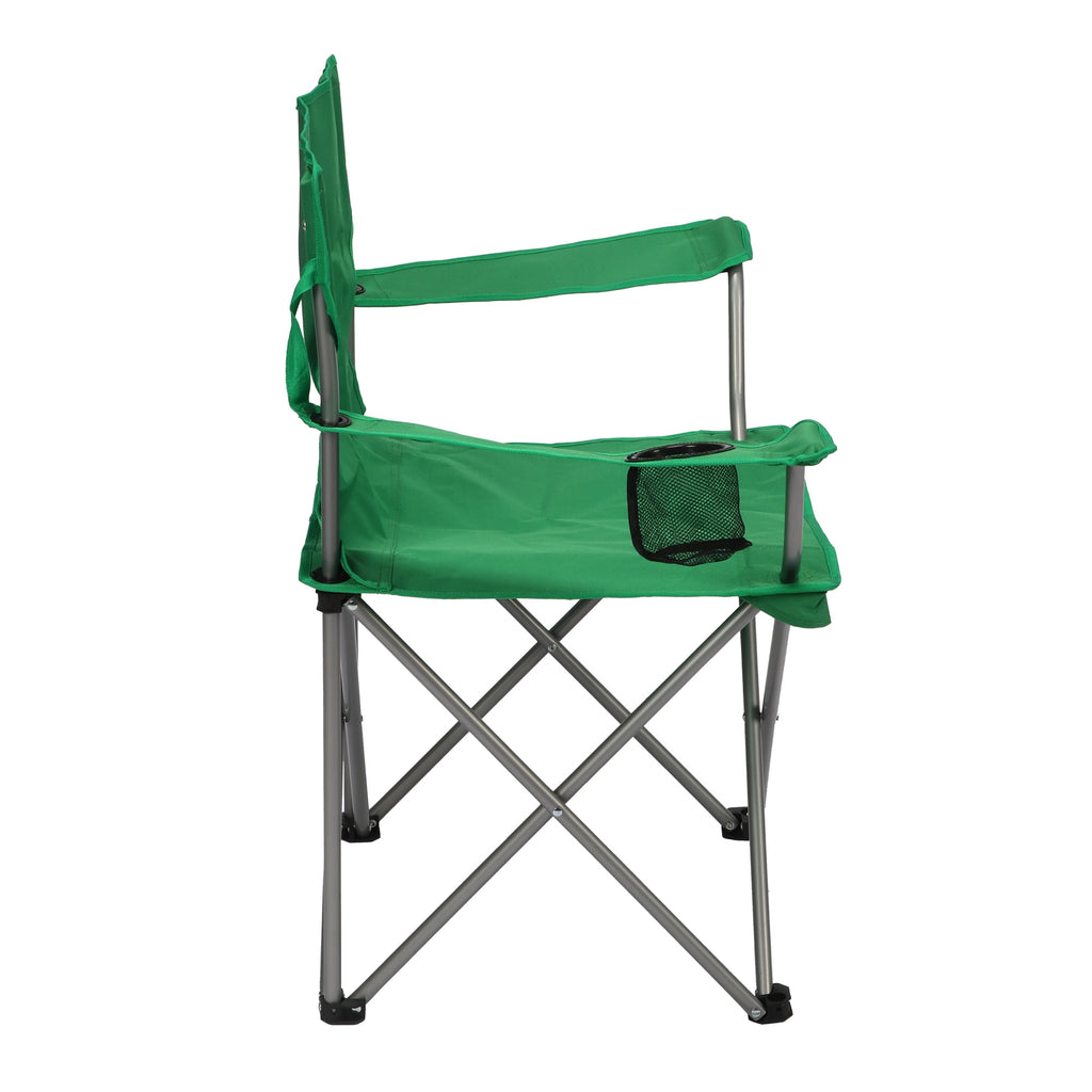 Ozark Trail Quad Folding Camp Chair with Cup Holder, Black