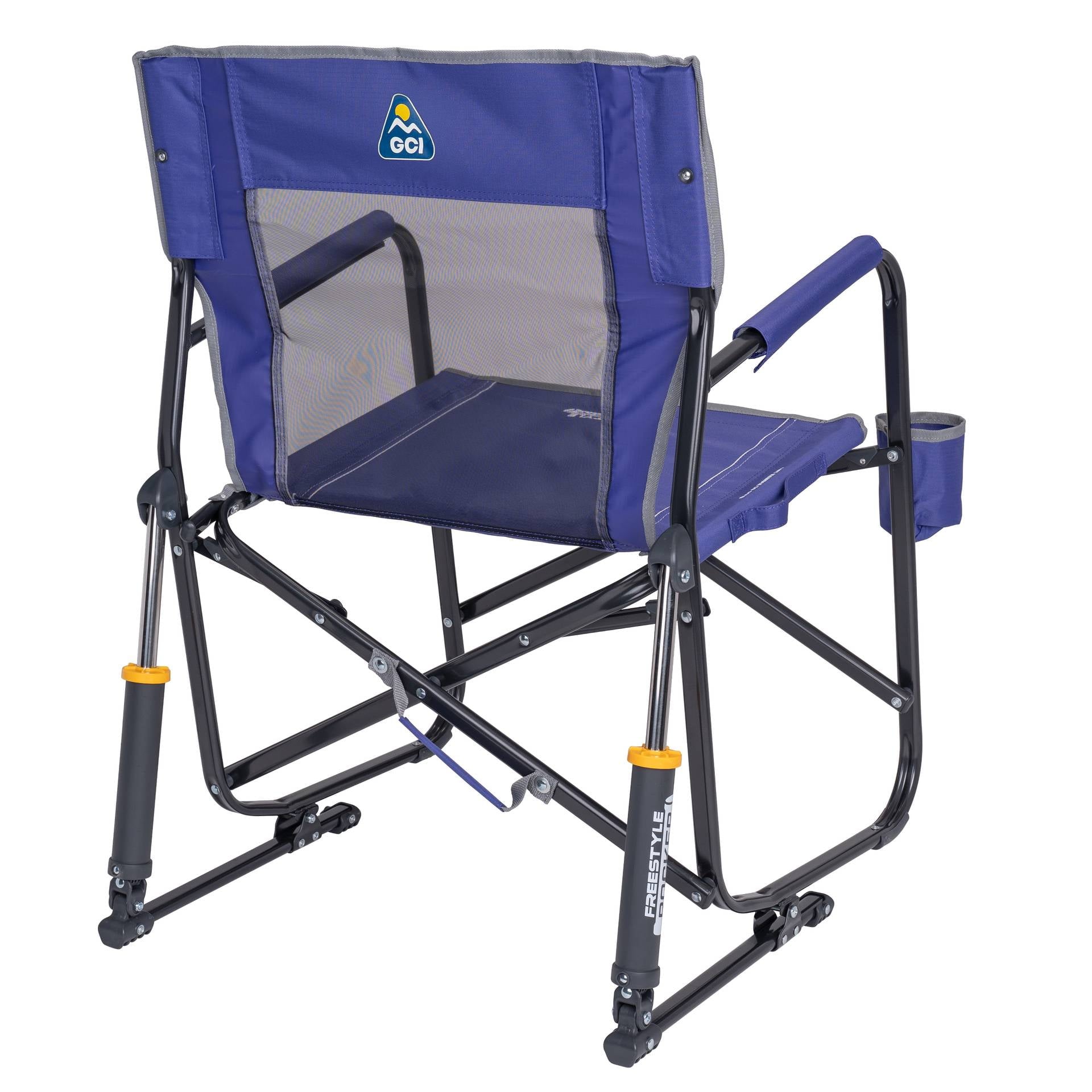 GCI Outdoor Freestyle Rocker Foldable Rocking Camping Chair, Black