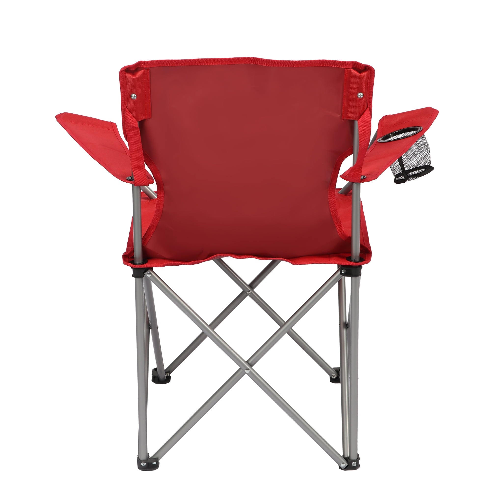 Ozark Trail Quad Folding Camp Chair with Cup Holder, Black
