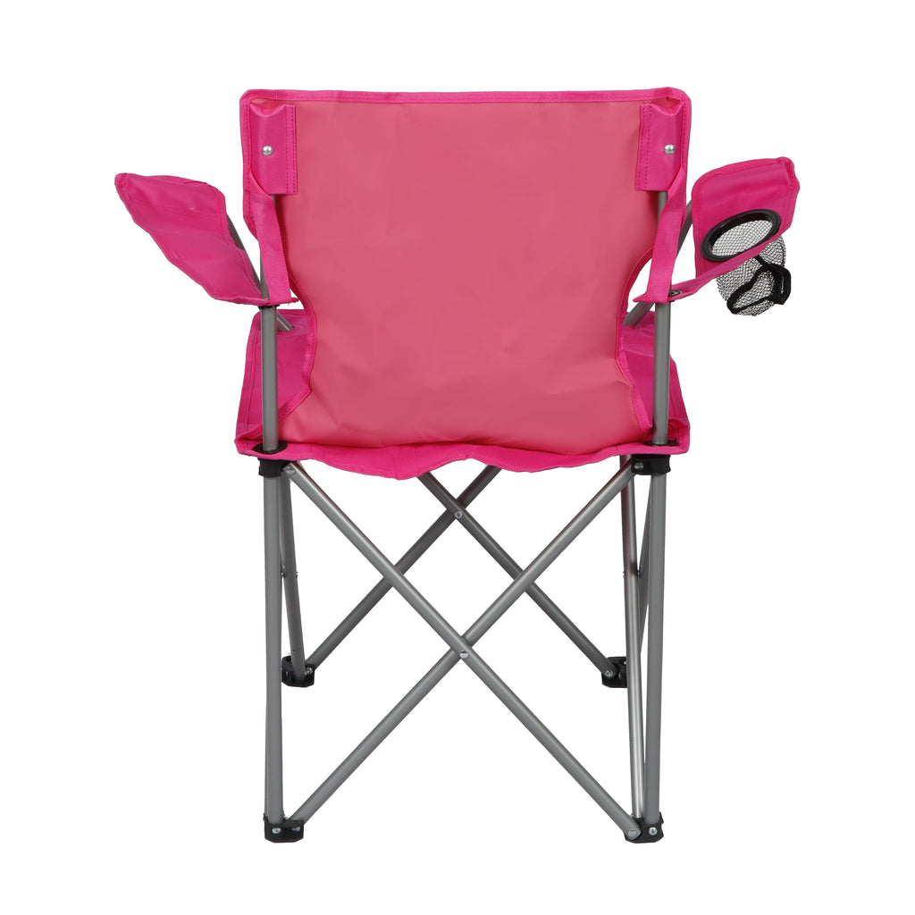 Ozark Trail Quad Folding Camp Chair with Cup Holder, Black