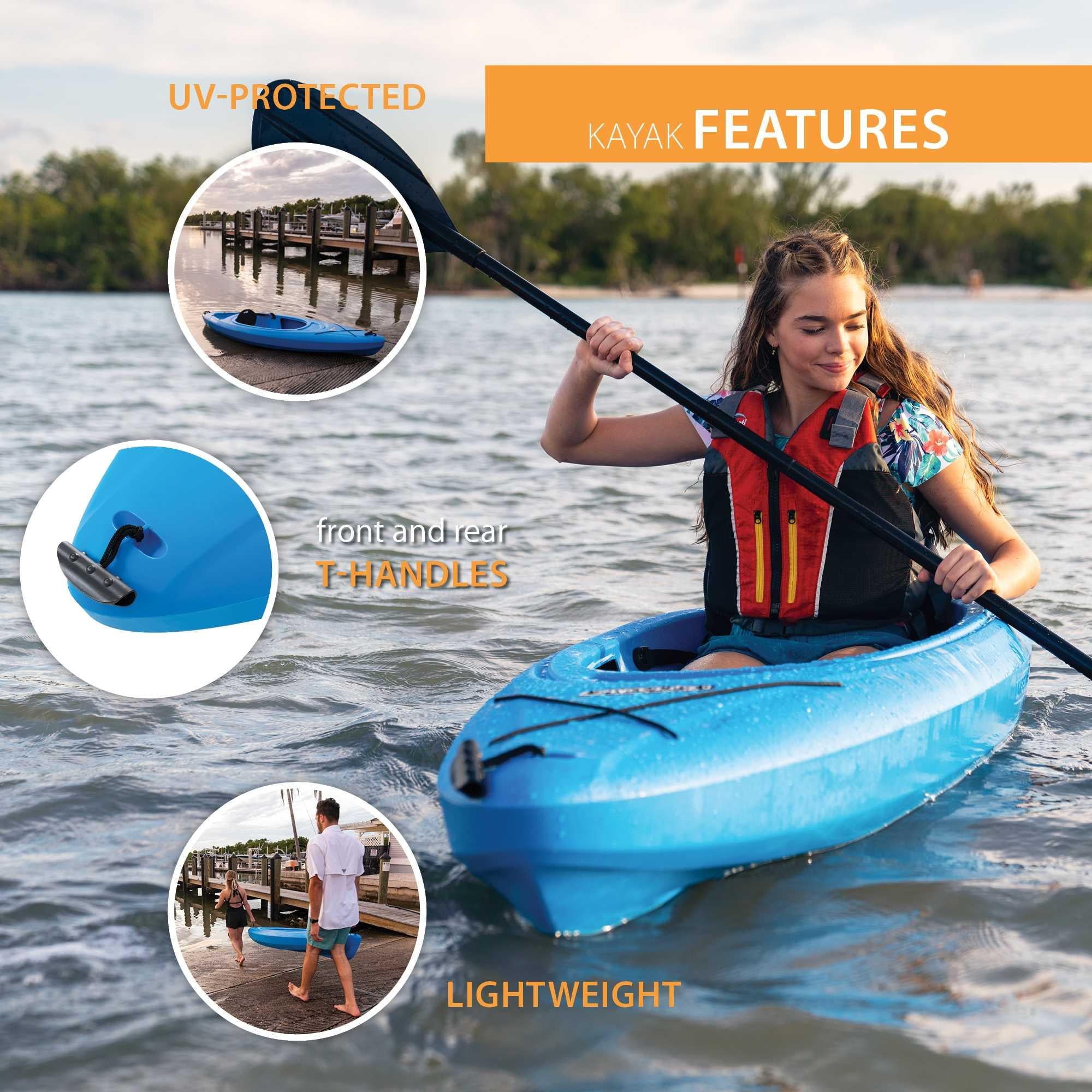 Lifetime Pacer 8 ft Sit-Inside Kayak with Paddle, Green (91032)