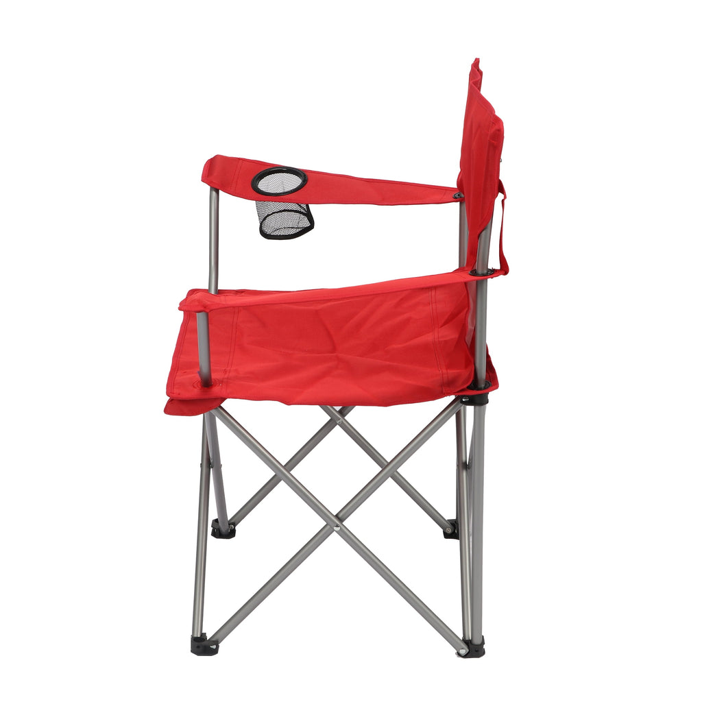 Ozark Trail Quad Folding Camp Chair with Cup Holder, Black