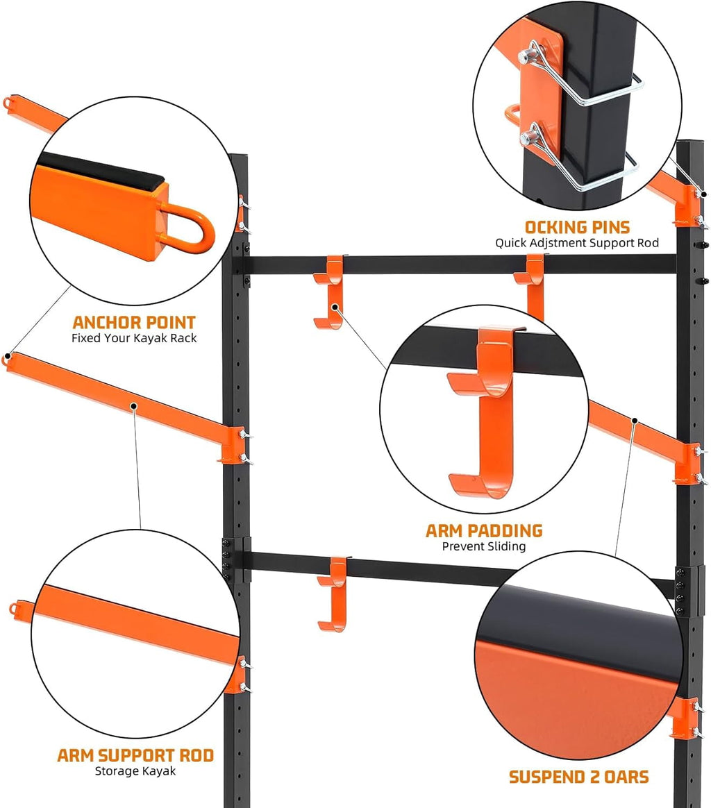 UOKRR Freestanding Kayak Storage Rack Heavy-Duty Canoe Stand