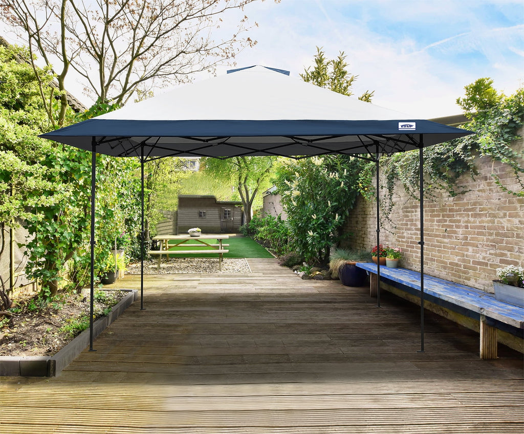 E-Z UP 13x13 ONE-UP Instant Canopy Tent – Pop Up Outdoor Shade Tent with Vented Top, Adjustable Height & Roller Bag